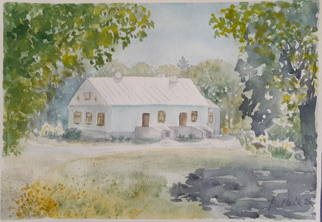 akwarela Dwór Konopnickiej w Bronowie, 2024 Bożena Mańk