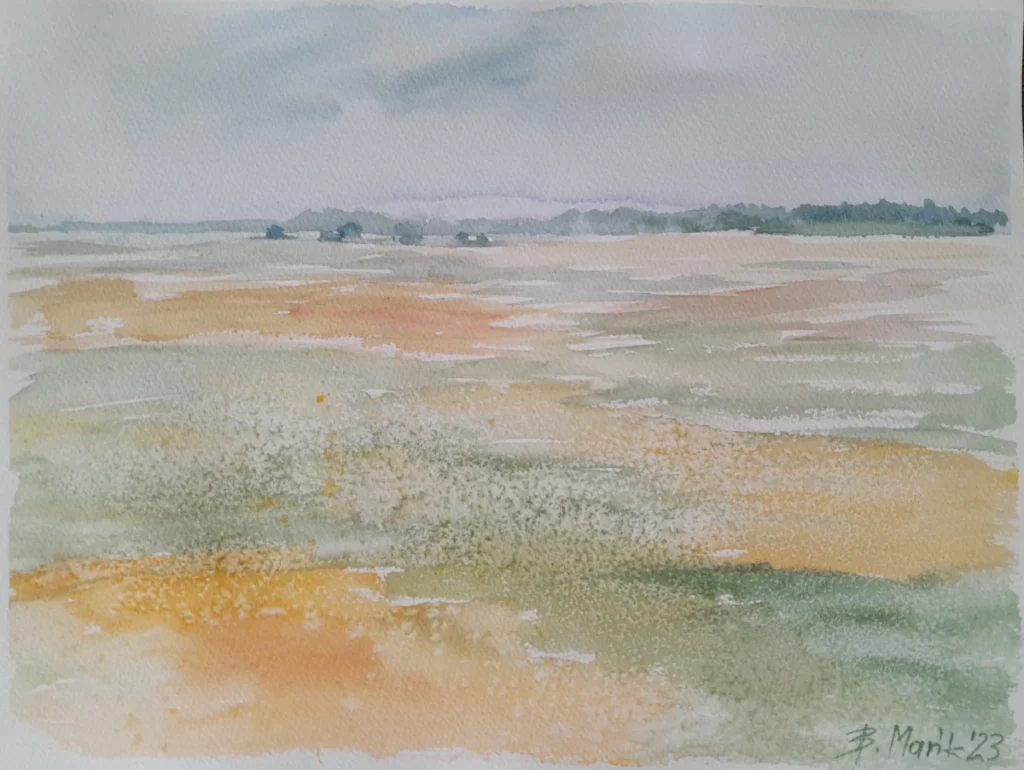 akwarela Łąki w Dłużewie, 2023 Bożena Mańk