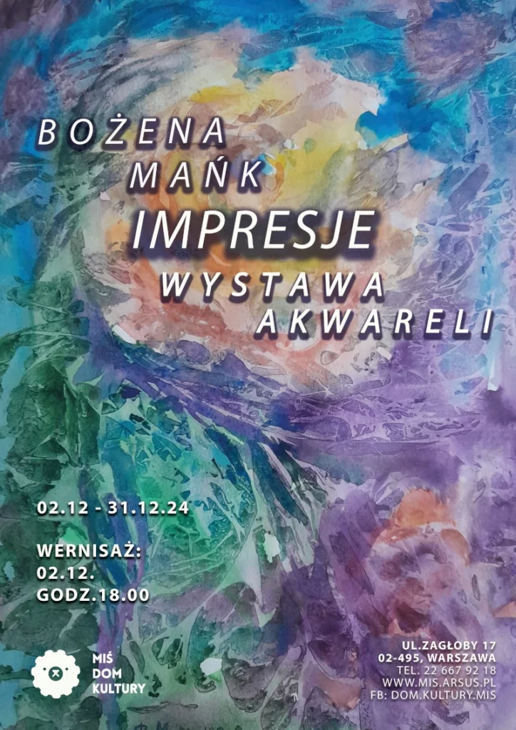 Wystawa "Impresje" akwarele Bożeny Mańk