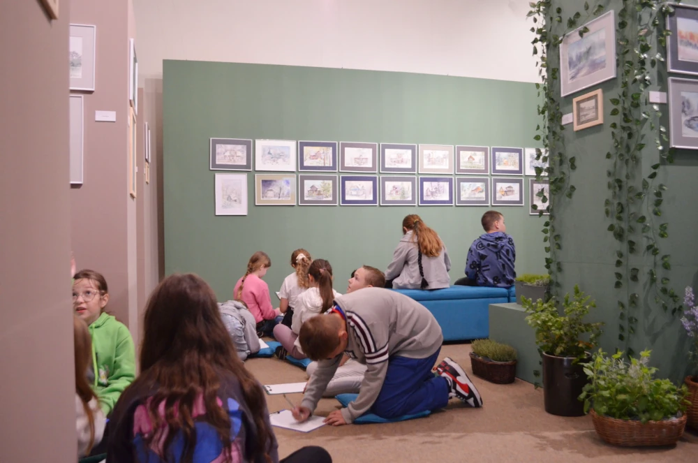 Lekcja muzealna w oparciu o wystawę „Architektura dawnego Legionowa w akwarelach Bożeny Mańk”