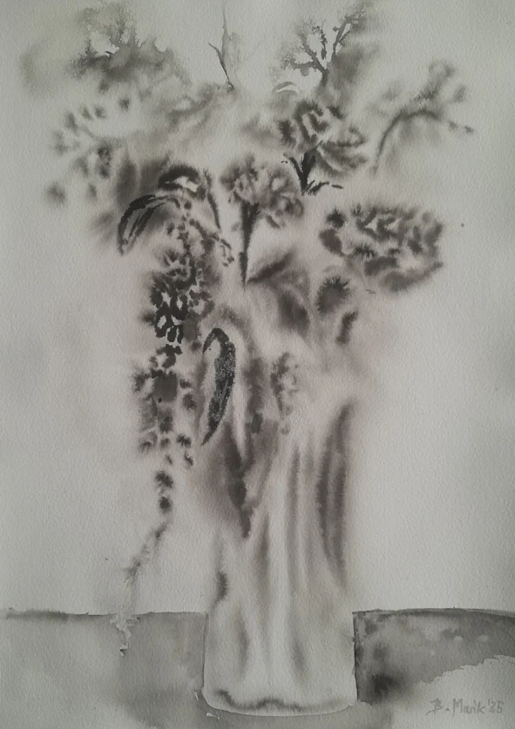 Bukiet w szklanym wazonie, 2025