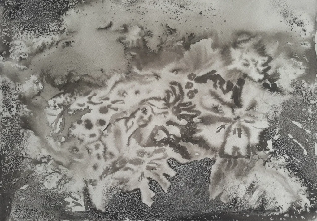 Meandry natury, 2025 - tusz, Bożena Mańk